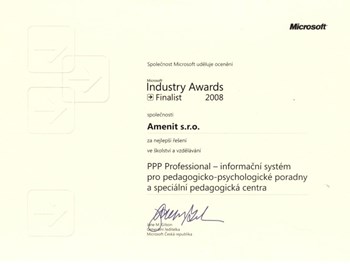 Microsoft Industry Awards Finalist II 2008