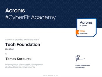Acronis CyberFit Tech Foundation 2022