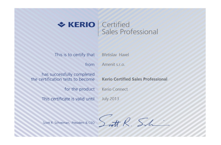 Kerio Connect Certified Sales Professional 2011