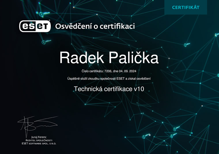 ESET Technická certifikace 2024