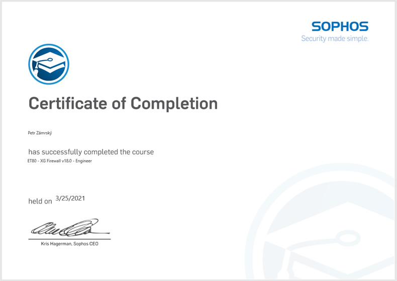 Sophos XG Firewall - Engineer 2021