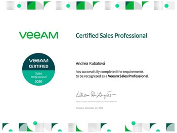 Veeam Technical Sales Professional 2020