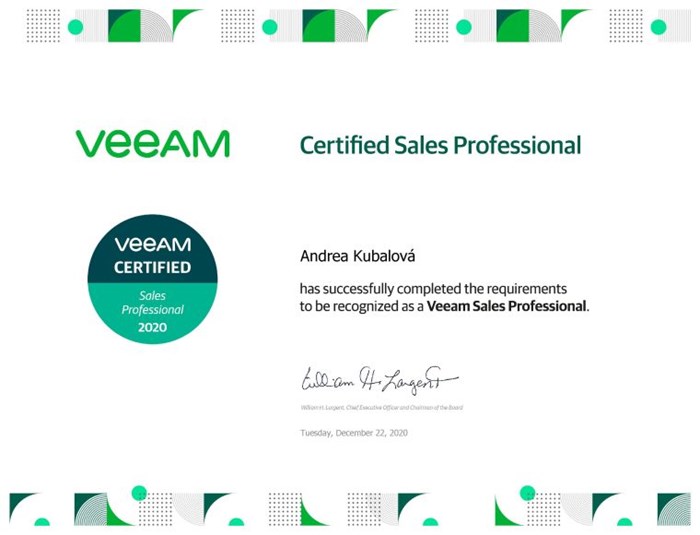 Veeam Technical Sales Professional 2020