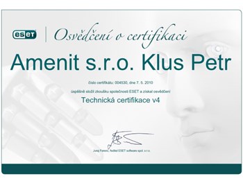 ESET Technická certifikace 2010