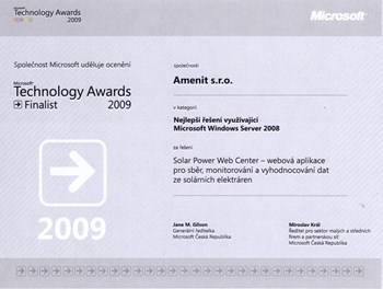 Microsoft Technology Awards Finalist III. 2009