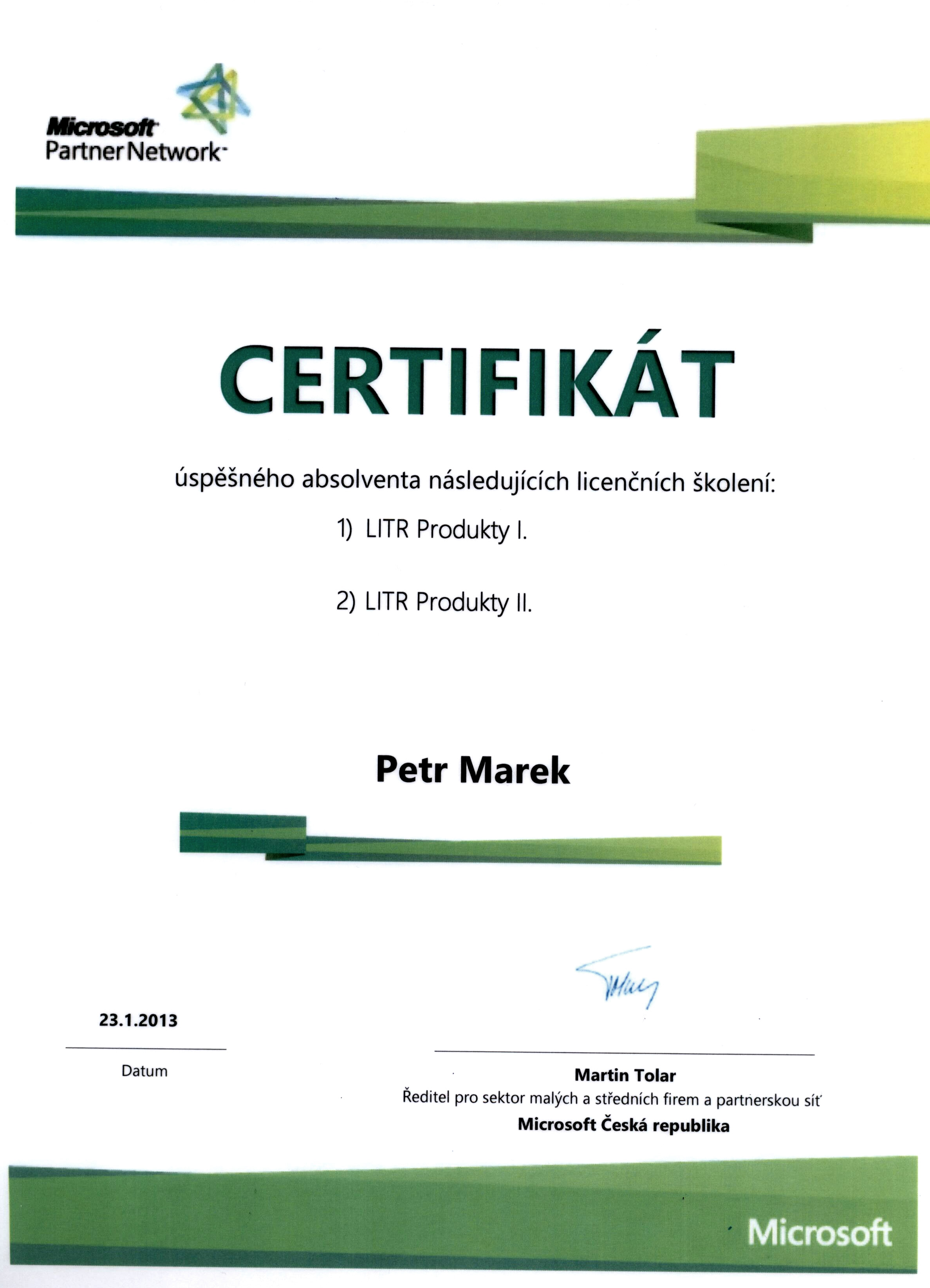 Microsoft Licenční školení 2013