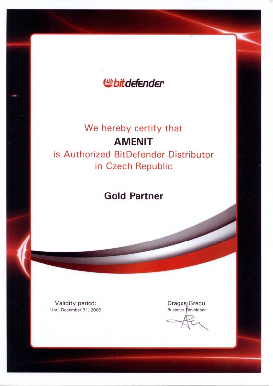 BitDefender Gold Partner 2009