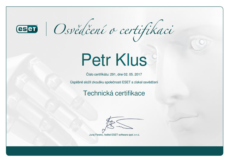 ESET Technická certifikace 2017