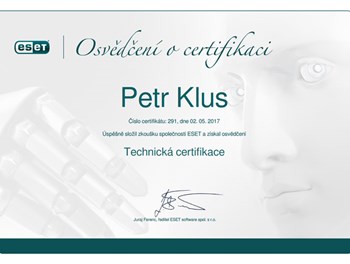 ESET Technická certifikace 2017