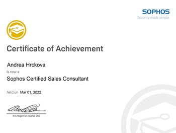 Sophos Certified Sales Consultant 2022