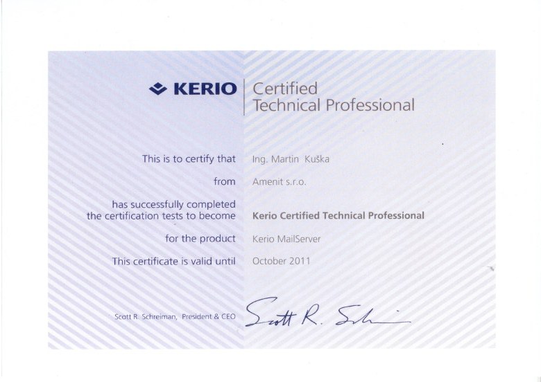 Kerio Certified Technical Professional 2010