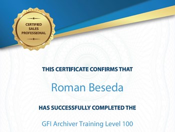 GFI Archiver Training (L-100) 2018