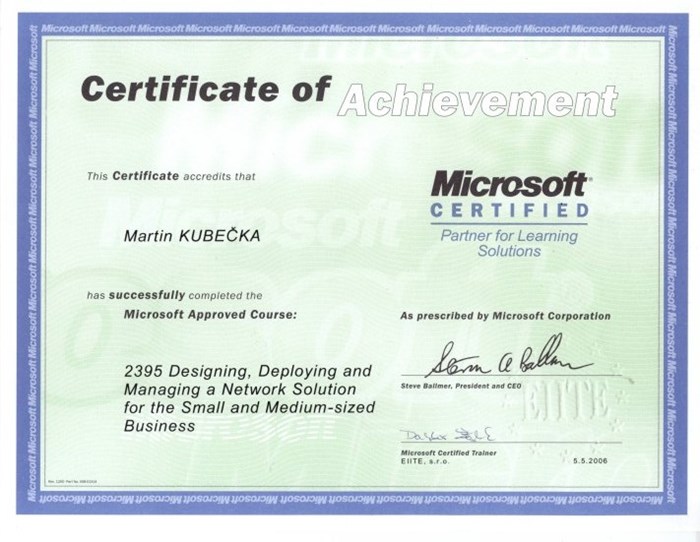Microsoft Deploying and Managing Solution for SBS 2006