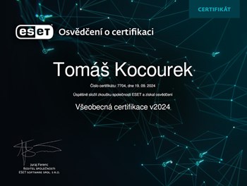 ESET Všeobecná certifikace 2024