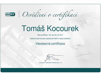 ESET Všeobecná certifikace 2017