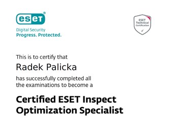 ESET Inspect Optimization Specialist 2025