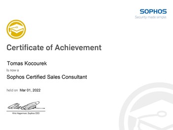 Sophos Certified Sales Consultant 2022