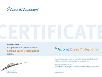 Acronis Sales Professional 2014
