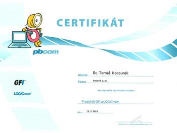 GFi Certifikační školení 2015