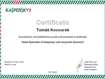 Kaspersky Sales Specialist 2013