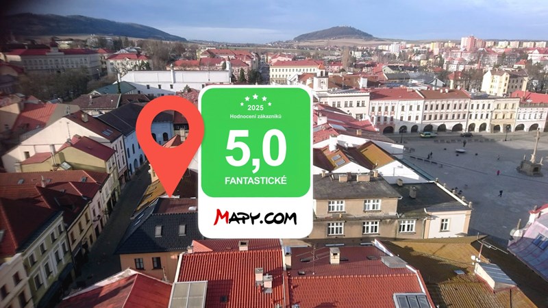 Jsme mezi nejlépe hodnocenými na Mapy.com!