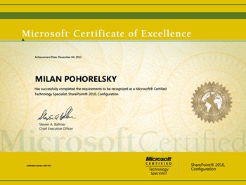 Microsoft SharePoint Server 2010 Configuration 2012
