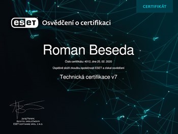 ESET Technická certifikace v7 2020