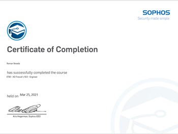 Sophos XG Firewall - Engineer 2021