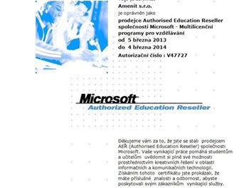 Microsoft Authorized Education Reseller 2013