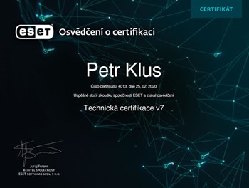 ESET Technická certifikace v7 2020