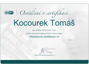 ESET Všeobecná certifikace 2011