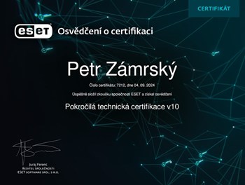 ESET Pokročilá technická certifikace 2024