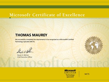 Microsoft Certified Technology Specialist 2009