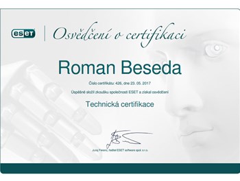ESET Technická certifikace 2017
