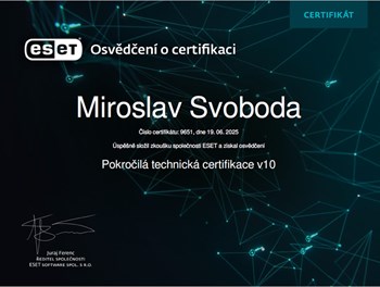 ESET Pokročilá technická certifikace 2025